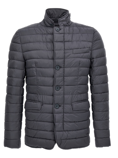 Herno Quilted Down Jacket In Blue
