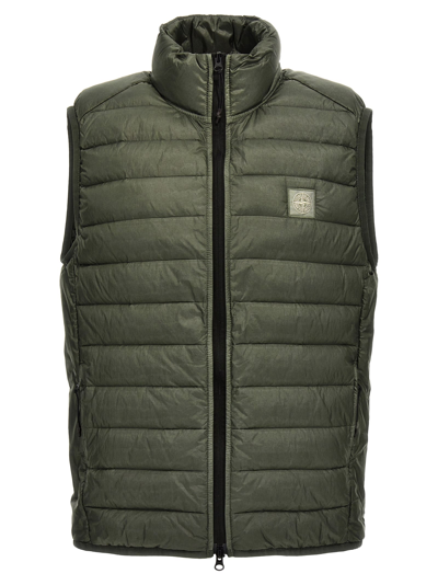 Stone Island Quilted Vest 100 Gr In Green