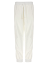 Herno Elastic Waistband Cuffed Hem Side Pockets Trousers In White
