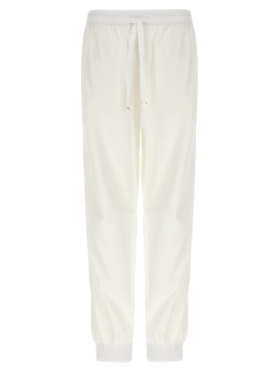 Herno 侧条纹平纹针织运动裤 In White