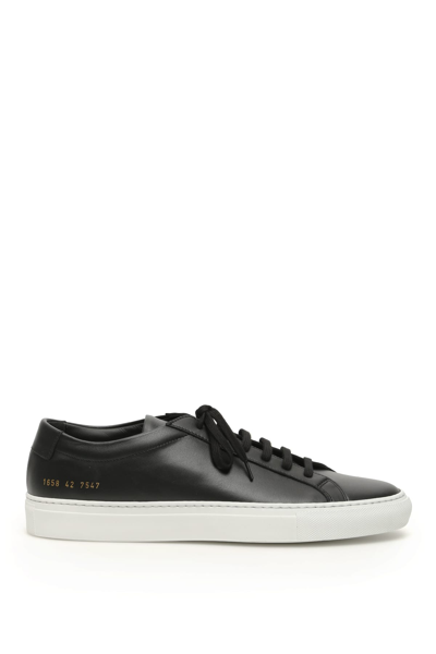 Common Projects Achilles Low White Sole Trainers In Black