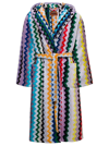 Missoni Home Carlie Hooded Bathrobe In Black/white