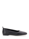 VAGABOND DELIA BLACK BALLET FLATS WITH SQUARED TOE IN LEATHER WOMAN