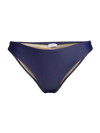 Tanya Taylor Women's Orelia High-cut Bikini Bottom In Maritime Blue