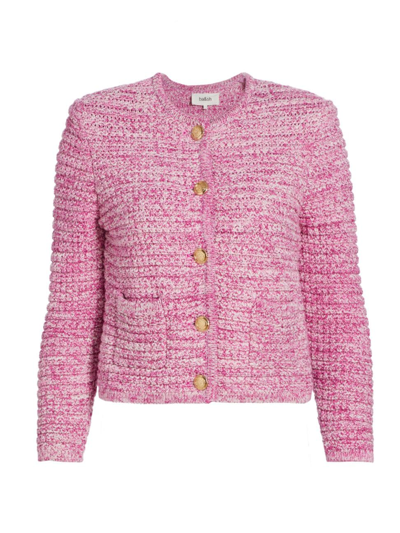 Ba&sh Women's Cotton-blend Knit Cropped Jacket In Rose