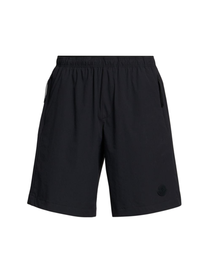 Moncler Men's Relaxed-fit Drawstring Shorts In Black