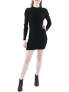 LE LIS WOMENS RIBBED KNIT OPEN BACK BODYCON DRESS