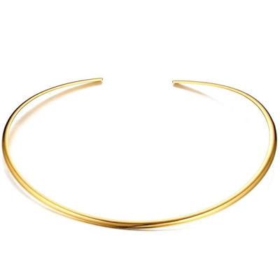 Liv Oliver 18k Plated Collar Necklace In Gold