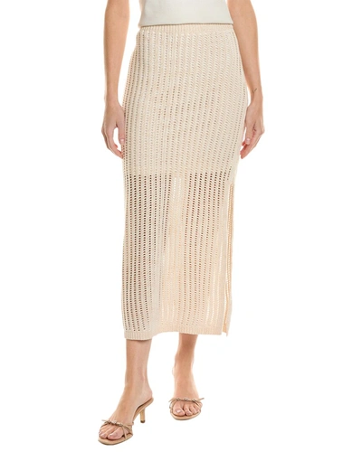 Saltwater Luxe Sweater Midi Skirt In Beige
