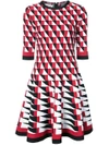 OSCAR DE LA RENTA graphic patterned dress,DRYCLEANONLY
