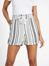 GUESS FACTORY CHARLOTTE STRIPED LINEN SHORTS