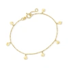 Rs Pure By Ross-simons Italian 14kt Yellow Gold Clover Station Bracelet In Multi