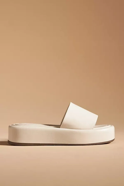 Schutz Yara Platform Sandals In White
