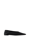 Saint Laurent Nour Pointed-toe Leather Mules In Black