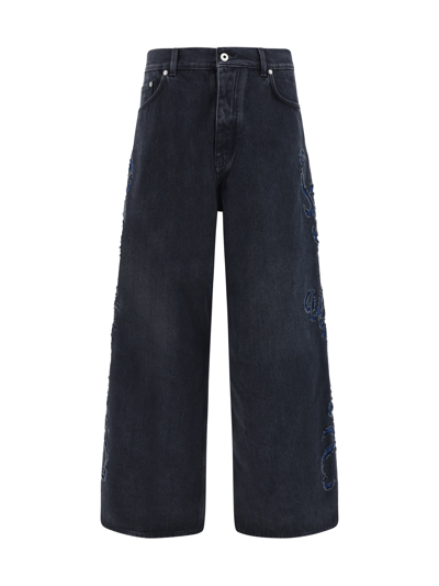 Off-white Denim Pants In Vintage Black  Nautical Blue