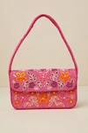 Lulus Bold Accent Hot Pink Multi Beaded Shoulder Bag In Hot Pink