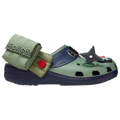 Crocs Mens  Naruto Classic Clogs In Olive/navy
