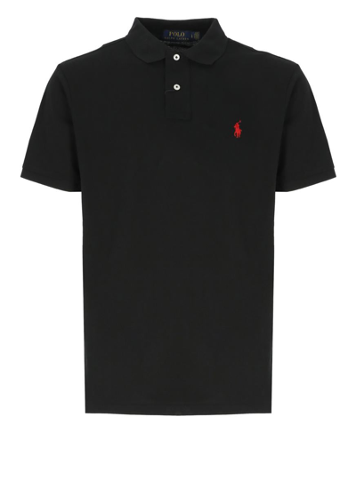 Ralph Lauren Black Cotton Polo Shirt