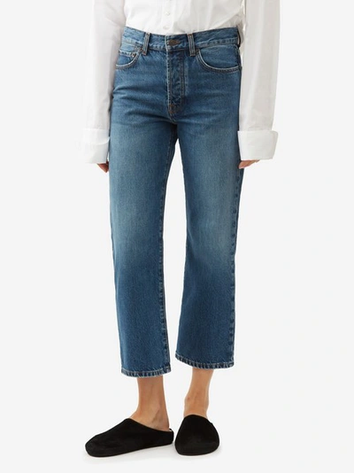 The Row Lesley Cropped Jeans In Blue