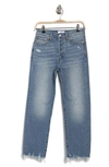 Pistola Charlie High Waist Frayed Ankle Straight Leg Jeans In Wave Vintage