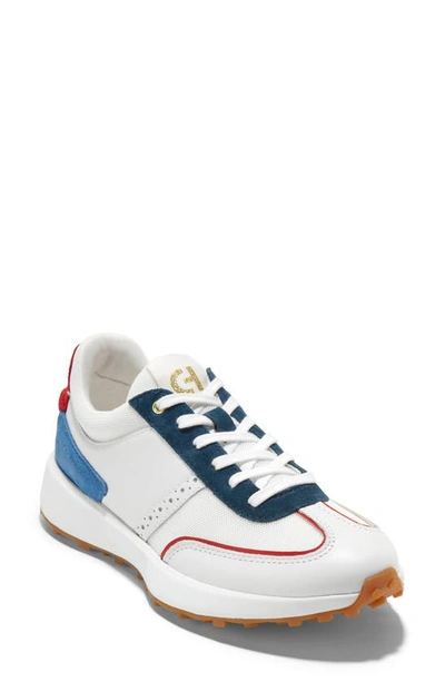 Cole Haan Grand Crosscourt Meadow Runner Sneaker In White/ Marine Blue