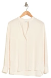 Vince Slit Crepe Popover Top In Chiffon