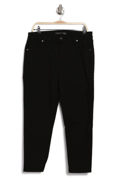 Veronica Beard Debbie High Waist Crop Skinny Jeans In Raven