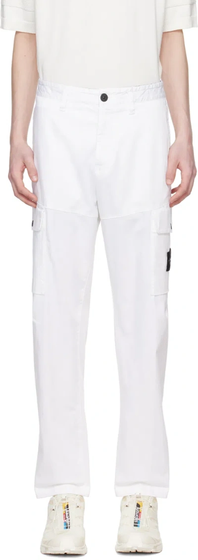 Stone Island Regular Tapered Trousers Clothing In White