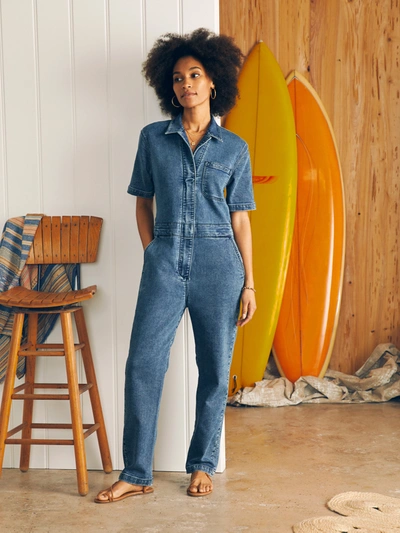 Faherty Stretch Terry Blythe Jumpsuit In Riverton