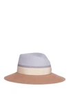 MAISON MICHEL 'Virginie' colourblock rabbit furfelt fedora hat