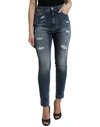 Dolce & Gabbana Dark Blue Distressed Grace Skinny Denim Jeans In Blue