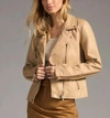 Blanknyc Faux Leather Moto In Natural Light In Gold