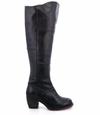 BED STU KENNICE OVER KNEE BOOT IN BLACK RUSTIC