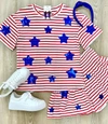WHY DRESS STAR SPARKLED BANNER MATCHING SET IN RED/WHITE