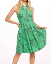Eva Franco Kitty Dress In Pickwick In Green