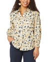 Roller Rabbit Evandra Floral Noemie Top In Beige