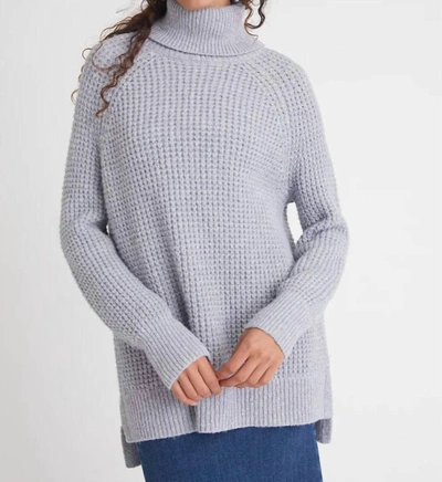 525 America Stella Shaker Iceberg Turtleneck Tunic In Iceberg Blue In Purple