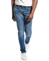 Frame Modern Belt-loops Straight-leg Regular-fit Stretch Recycled-denim-blend Jeans In Blue