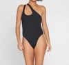 L*SPACE RIBBED PHOEBE ONE PIECE IN CLASSIC BLACK