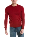 Armani Exchange Wool Crewneck Sweater In Red