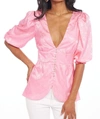 Eva Franco Peterson Top In Bubblegum Pink In Pink