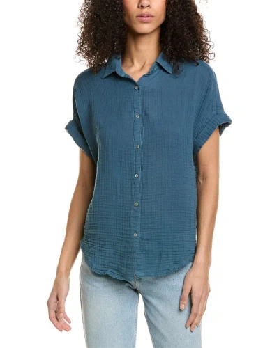 Michael Stars Bailey Button-down Shirt In Blue
