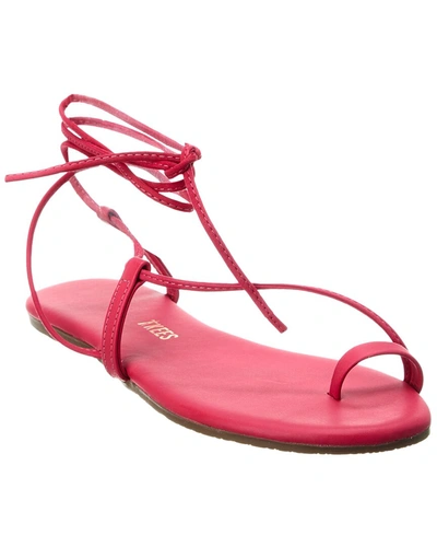 Tkees Jo Leather Sandal In Red