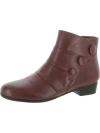 Trotters Mila Womens Leather Button Ankle Boots In Yellow