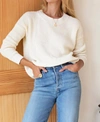 EMERSON FRY DAILY SWEATER IN IVORY ORGANIC