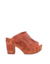 BED STU DEVA CLOG FLATFORM HEEL IN COGNAC DIP DYE