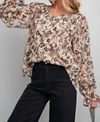 EASEL PRISCILLA BLOUSE IN BROWN