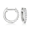 Ross-simons Lab-grown Diamond Hoop Earrings In Sterling Silver In Silver
