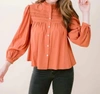 LAROQUE LINDY BLOUSE IN RUST