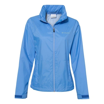Columbia Womens Switchback Waterproof Packable Rain Jacket Fleece Jacket Hiking Leggings In Blue